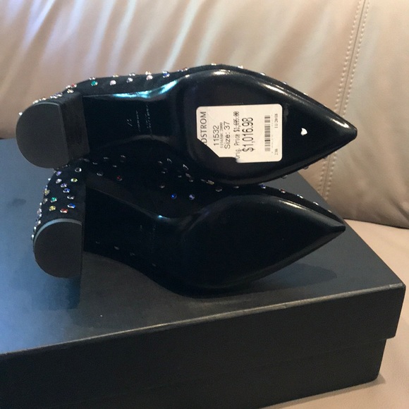 NWT SAINT LAURENT SUEDE BETTY CRYSTAL BOOTIE - Picture 5 of 8